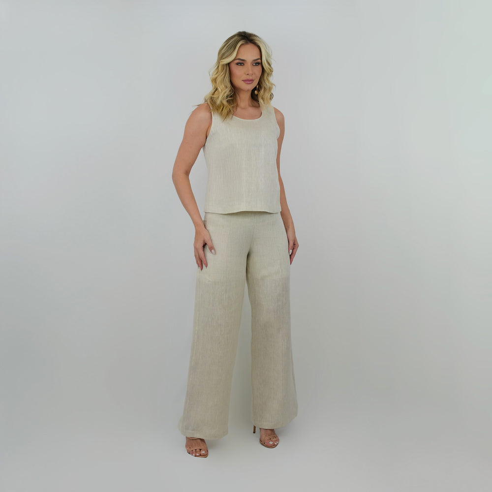 CONJUNTO CALÇA E BLUSA SEM MANGA