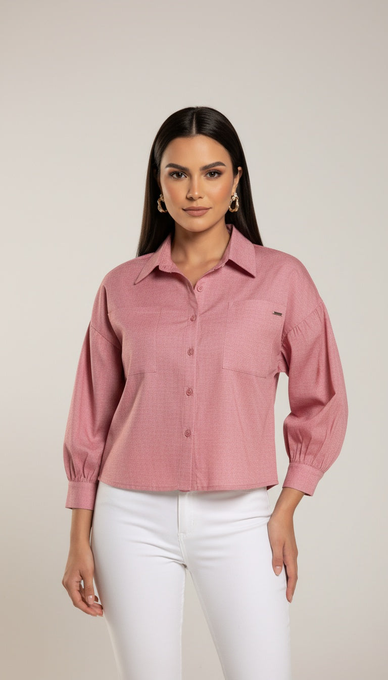 CAMISA DE ALGODÃO COM ELASTANO (4783)